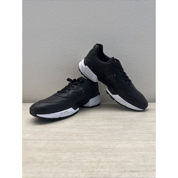 Polo Ralph Lauren Men's Sz 14 Black Jogger Color-Blocked Sneakers - Picture 2 of 10